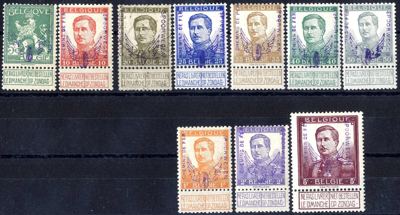 Lot 2724 - europe Belgium Railway Parcel stamps - Viennafil Auktionen 97th Public Auction Golden Heritage: Austrian Rarities & European Treasures Auction Lot 2724 - europe Belgium Railway Parcel stamps - Viennafil Auktionen 97th Public Auction Golden Heritage: Austrian Rarities & European Treasures Auction