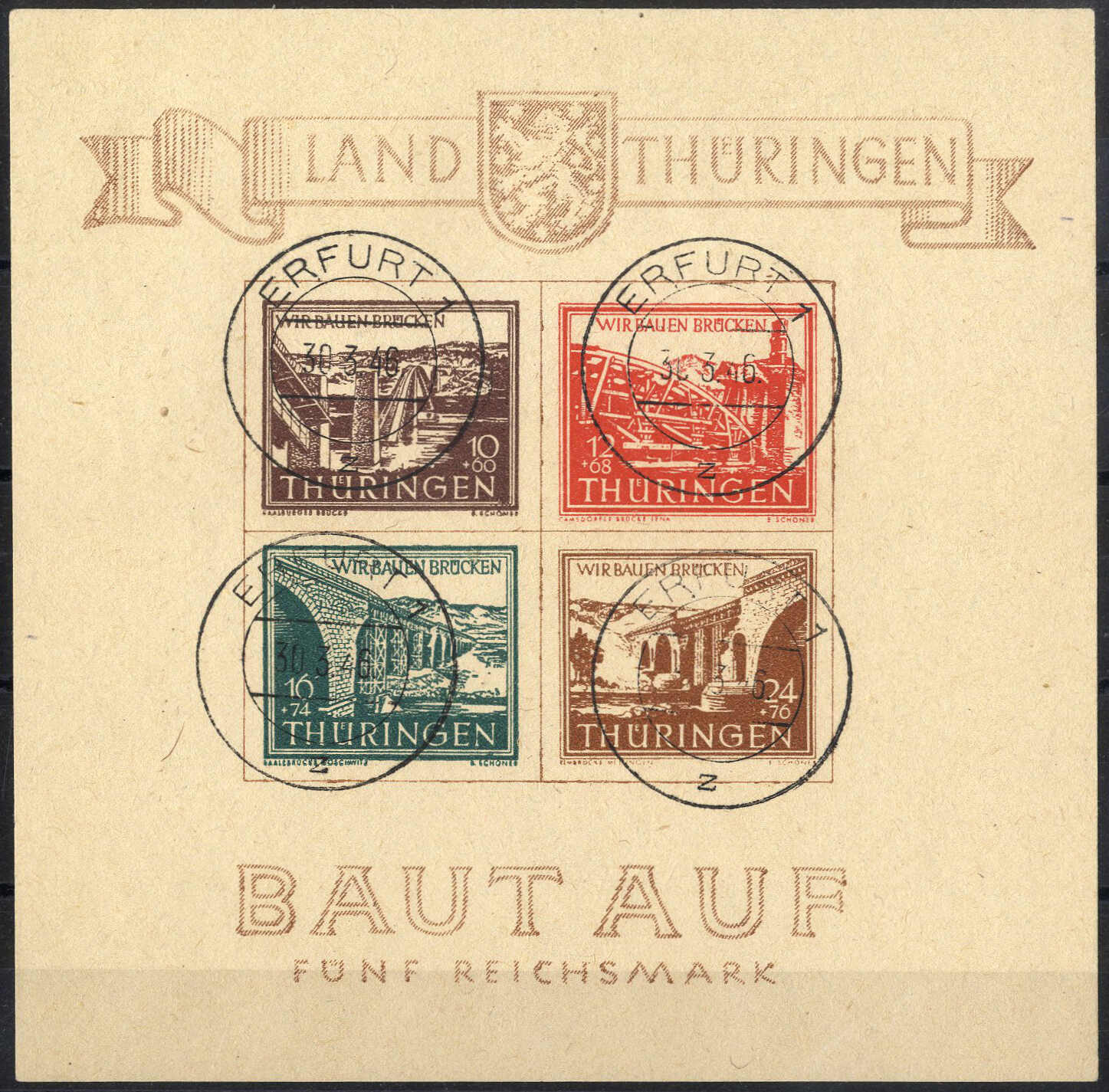Lot 2829 - germany sbz thüringen -  Viennafil Auktionen 97th Public Auction Golden Heritage: Austrian Rarities & European Treasures Auction