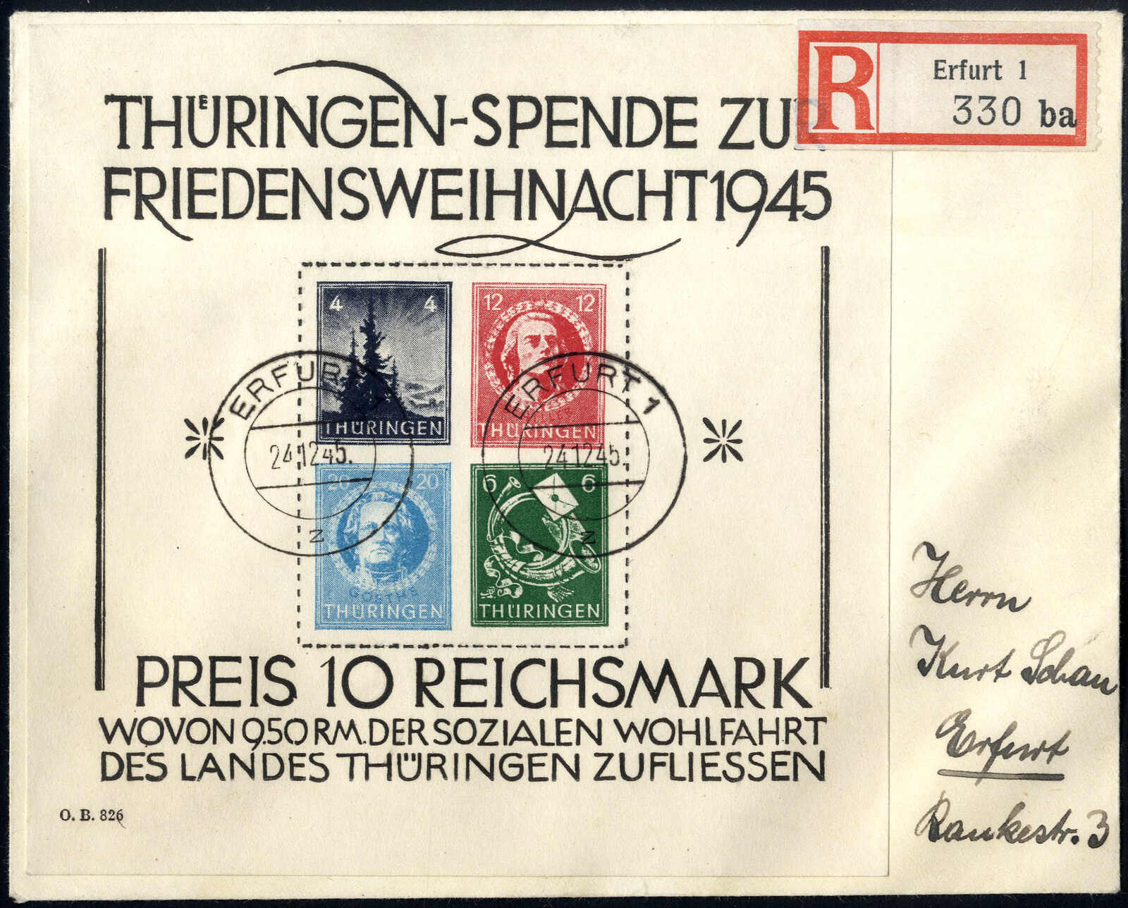 Lot 2828 - germany sbz thüringen -  Viennafil Auktionen 97th Public Auction Golden Heritage: Austrian Rarities & European Treasures Auction