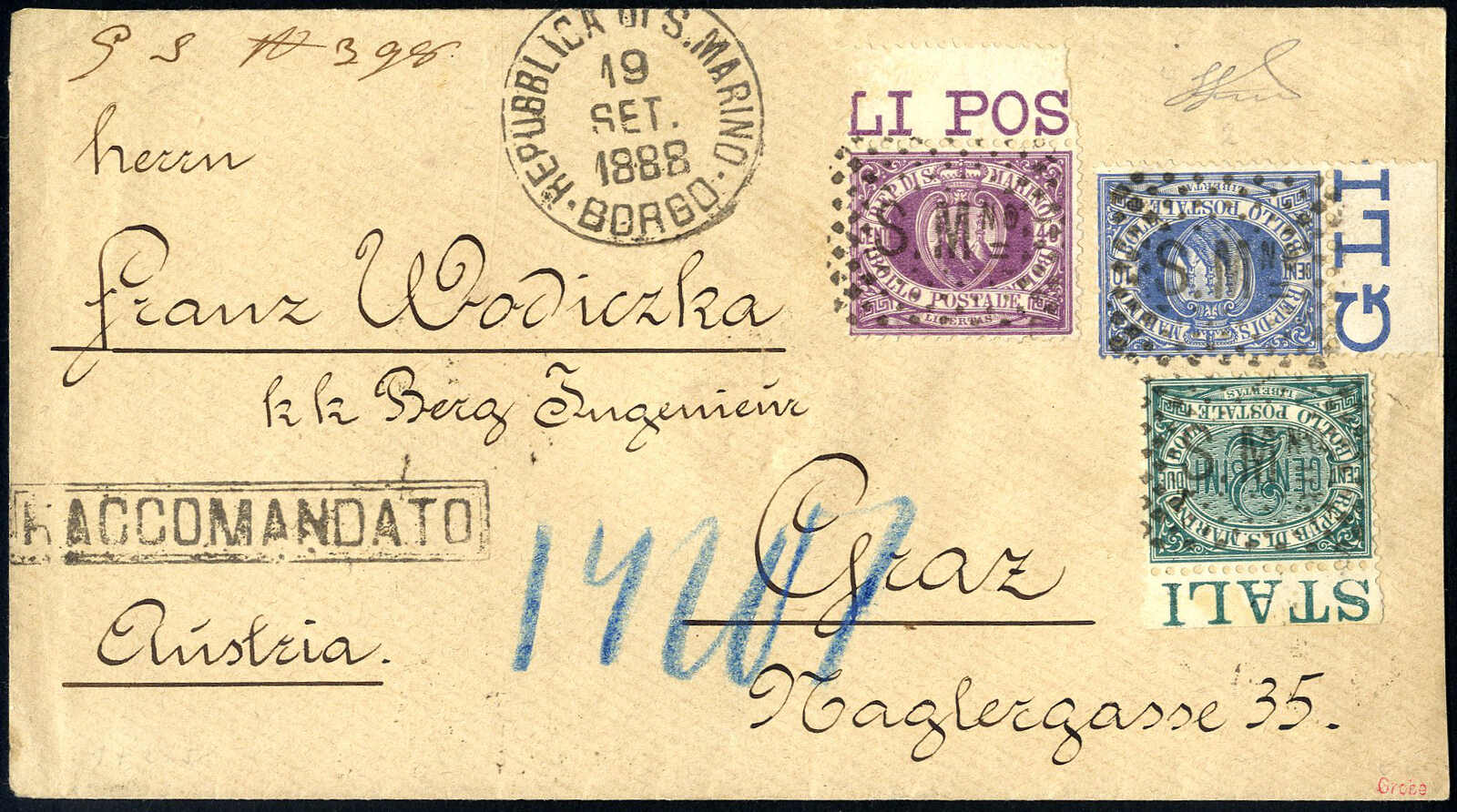 Lot 1697 - europe San Marino - Viennafil Auktionen 97th Public Auction Golden Heritage: Austrian Rarities & European Treasures Auction Lot 1697 - europe San Marino - Viennafil Auktionen 97th Public Auction Golden Heritage: Austrian Rarities & European Treasures Auction