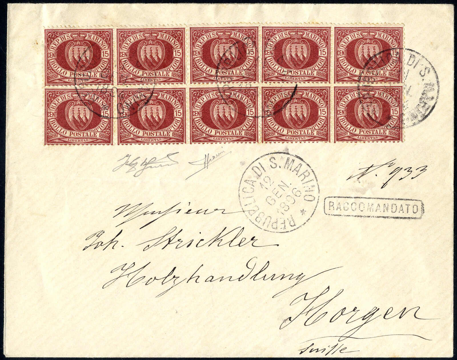 Lot 1710 - europe San Marino - Viennafil Auktionen 97th Public Auction Golden Heritage: Austrian Rarities & European Treasures Auction Lot 1710 - europe San Marino - Viennafil Auktionen 97th Public Auction Golden Heritage: Austrian Rarities & European Treasures Auction