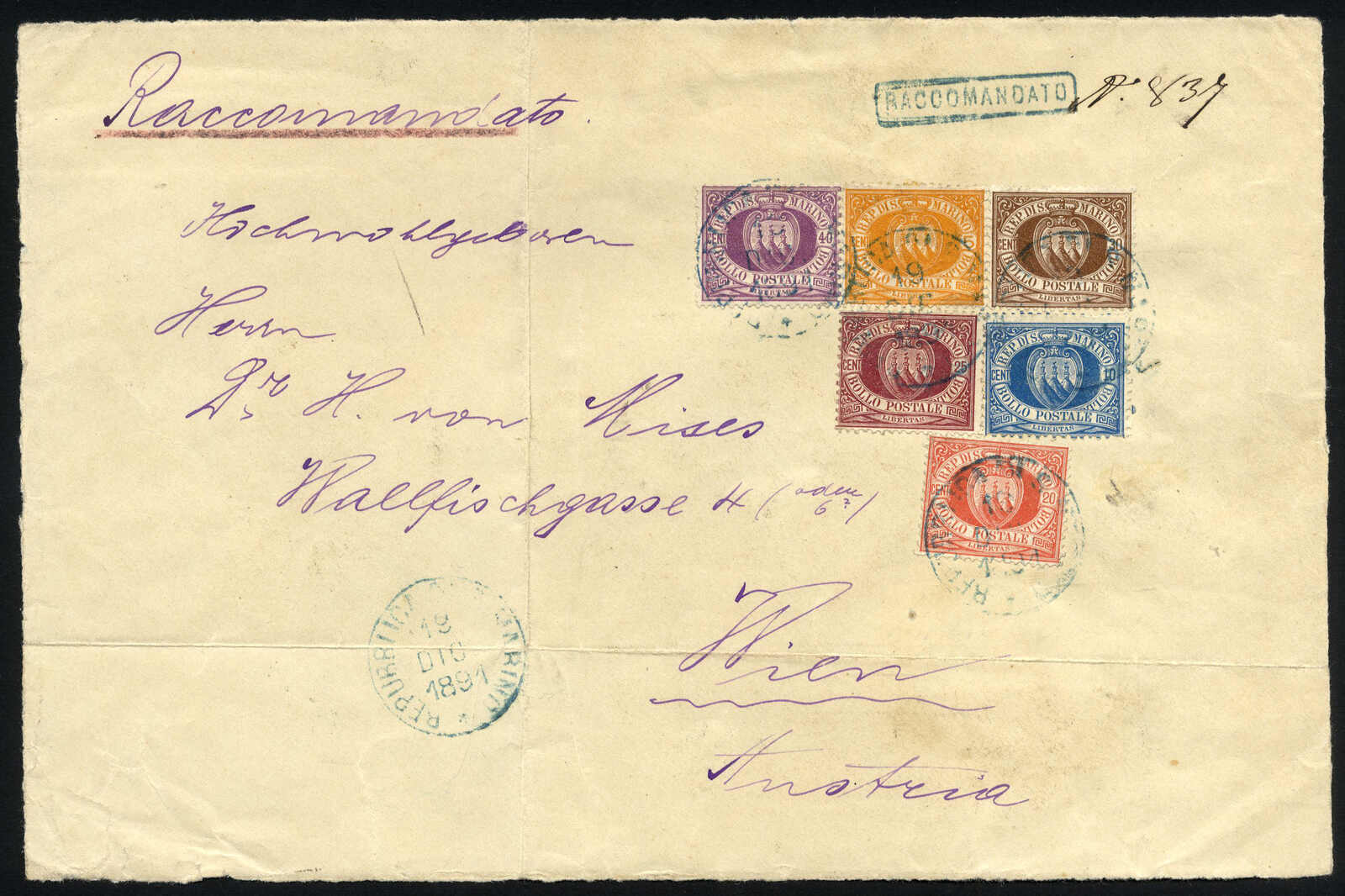 Lot 1701 - europe San Marino - Viennafil Auktionen 97th Public Auction Golden Heritage: Austrian Rarities & European Treasures Auction Lot 1701 - europe San Marino - Viennafil Auktionen 97th Public Auction Golden Heritage: Austrian Rarities & European Treasures Auction