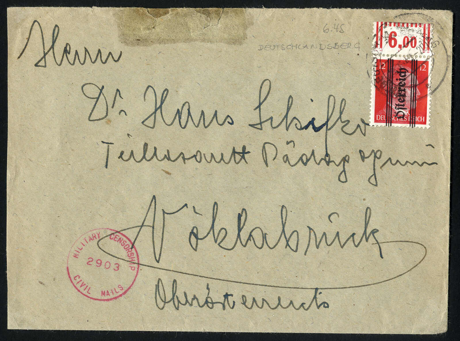 Lot 2407 - europe Austria 1945 Provisionals -  Viennafil Auktionen 97th Public Auction Golden Heritage: Austrian Rarities & European Treasures Auction