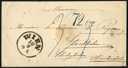 WIEN 1860 ca., Brief von WIEN am 10.9. nach Stockholm (Schweden), ...