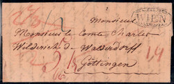 Wien 1840 ca. , Brief aus Wien vom 30.4. nach Göttingen (Hannover), ...