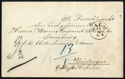 Wien 1870 ca. zwei Briefe nach Büdingen (Hessen), die rückseitigen ...