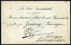 Wien 1870 ca. zwei Briefe nach Büdingen (Hessen), die rückseitigen ...