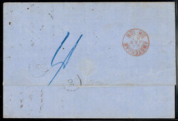 1867, Brief von Triest am 21.1. nach Amsterdam (Niederlande) ...