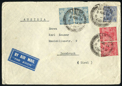 1934/38, Luftpost-Brief von Wien vom 1.1.1938 über Fluglinie ...