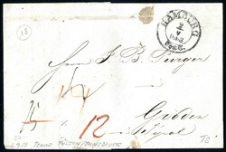 1853/1857, drei Briefe des Thurn & Taxis Postamtes in Hamburg über ...