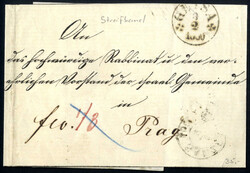 1860, Streifband aus Geisa vom 3.2. über Eisenach, Halle und ...