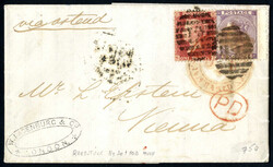 1863, Brief aus London am 17.4. über "Aus England per Aachen Franco ...