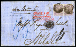 1867, Brief aus London am 22.4. über "Aus England per Aachen Franco ...