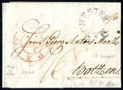 1790, Brief aus Manchester am 16.1. nach Botzen (Tirol), roter ...