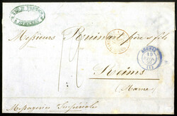 1860, Schiffspostbrief von Athen am 10.6. über Marseille und Paris ...