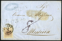 1858, Brief von Triest vom 14.1. mit dem Lloyd über Molfetta nach ...