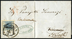 1853, Forwarder Brief von Griechenland nach Wien dort am 27.7. nach ...