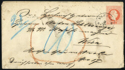 Lieboch B H, 1880, Ganzsachenbrief zu 5 Kr. rot (als Drucksache ohne ...
