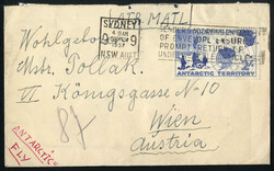 1957, Flugpostbrief (Sydney-Europa) von Sydney am 30.3. nach Wien ...