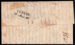 1840, Brief aus Paris am 9.5. nah Hermane (Schweiz), Nebenstempel "CF ...