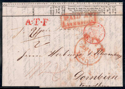 1840, Francobrief mit gedruckter Preisliste von Liverpool am 20.6. ...