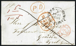 1845/47,drei Briefe über Boulogne und Klausen nach Gröden ...