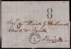 Dabrata 1874, Brief aus Dabrata am 5.8. über Cattaro nach ...