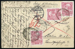 1895/1909, drei Belege express pneumatisch in Berlin befördert, ...
