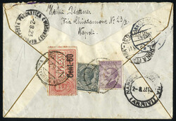 1908/1923, due lettere pneumatiche per Innsbruck (Austria), una ...