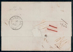 1847, Brief von Kopenhagen am 15.11. über Hamburg franco nachGröden ...