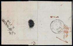 1848, Brief von Kopenhagen am 22.1. über Hamburg und Klausen ...