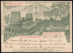 1901, Indien, Missions-Ansichtskarte vom 17.5.1901 von Lahore nach ...
