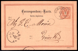 SILVA-SELVE, 22/1/91, Correspondenzkarte 2 Kr. braun dt.-slowenisch ...