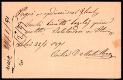 SILVA-SELVE, 22/1/91, Correspondenzkarte 2 Kr. braun dt.-slowenisch ...