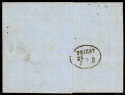 1864, Brief vom 27.3.186.. von Zara mit dem österr. Lloyd nach ...