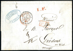 1844, Algerien, Alger 25 FEB 1844, Grenzfrancobrief bis zur ...