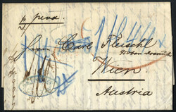 Argentinien 1873, Portobrief von Buenos Aires über London nach Wien, ...