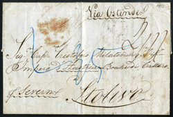 1852, Brasilien, Portobrief von Rio de Janeiro 14.10. über London, ...