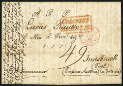 1846, USA, Unfrankierter Brief aus Boston 1.5. abgesendet durch ...