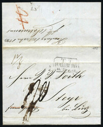 1843, USA, Brief aus New York 16.11. mit dem Forwarder "Woermann" ...