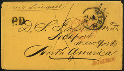 1860 ca., Francobrief aus Wien über Liverpool nach New York, ...