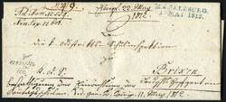 R4 SALZBURG / 11 .MAI 1812., blauer L2-Stempel auf ...