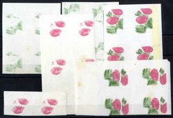 1960, Ungarische Flora, 30f. Partie Probedrucke, (Gummi teilweise ...