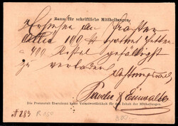 Gospic 24/9, gelbe 2 Kreuzer Korrespondenzkarte nach Karlstadt, Ryan ...