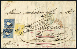 1860, handgeschriebene Preisliste aus Krainburg nach Boulogne S ...