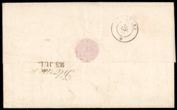 1849, Spanien, Brief von Barcelona über Perpignan nach Gröden, Taxe ...