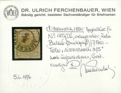 Aistersheim 3.5., 1 Kreuzer orangeocker mit ca. 1 cm Balken unten, ...