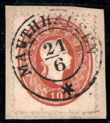 Mauthausen 21.6., Briefstück mit 10 Kreuzer, ANK 21, Müller ...