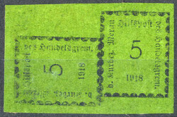 1918, 5 Heller, doppia stampa di cui una girata a 90°, nuovo senza ...