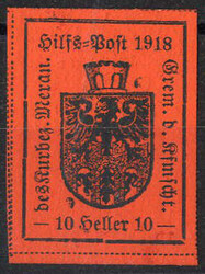 1918, 10 Heller, con errore "Kfmscht", nuovo senza gomma, pochi ...